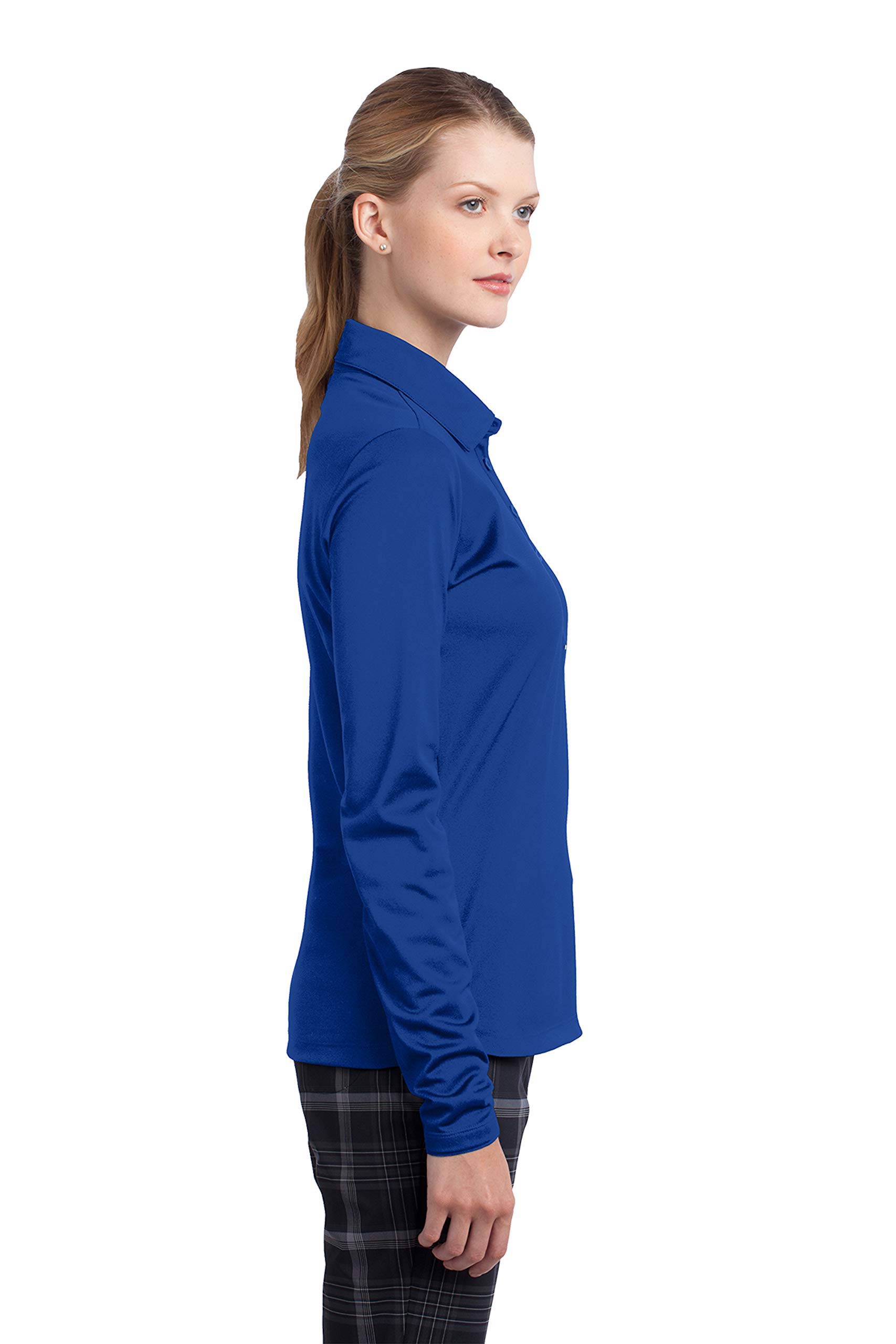 Nike Golf Ladies Long Sleeve Dri-FIT Stretch Tech Polo. 545322 Blue Sapphire L