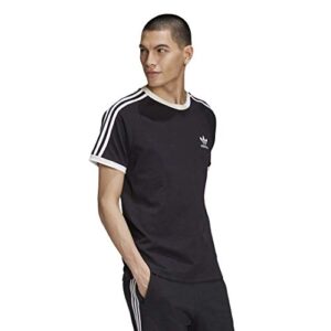 adidas Originals mens 3-Stripes Tee Black/Black Large