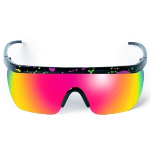 Tipsy Elves Black Neon Hundo P. Sport Style Reflective Sunglasses