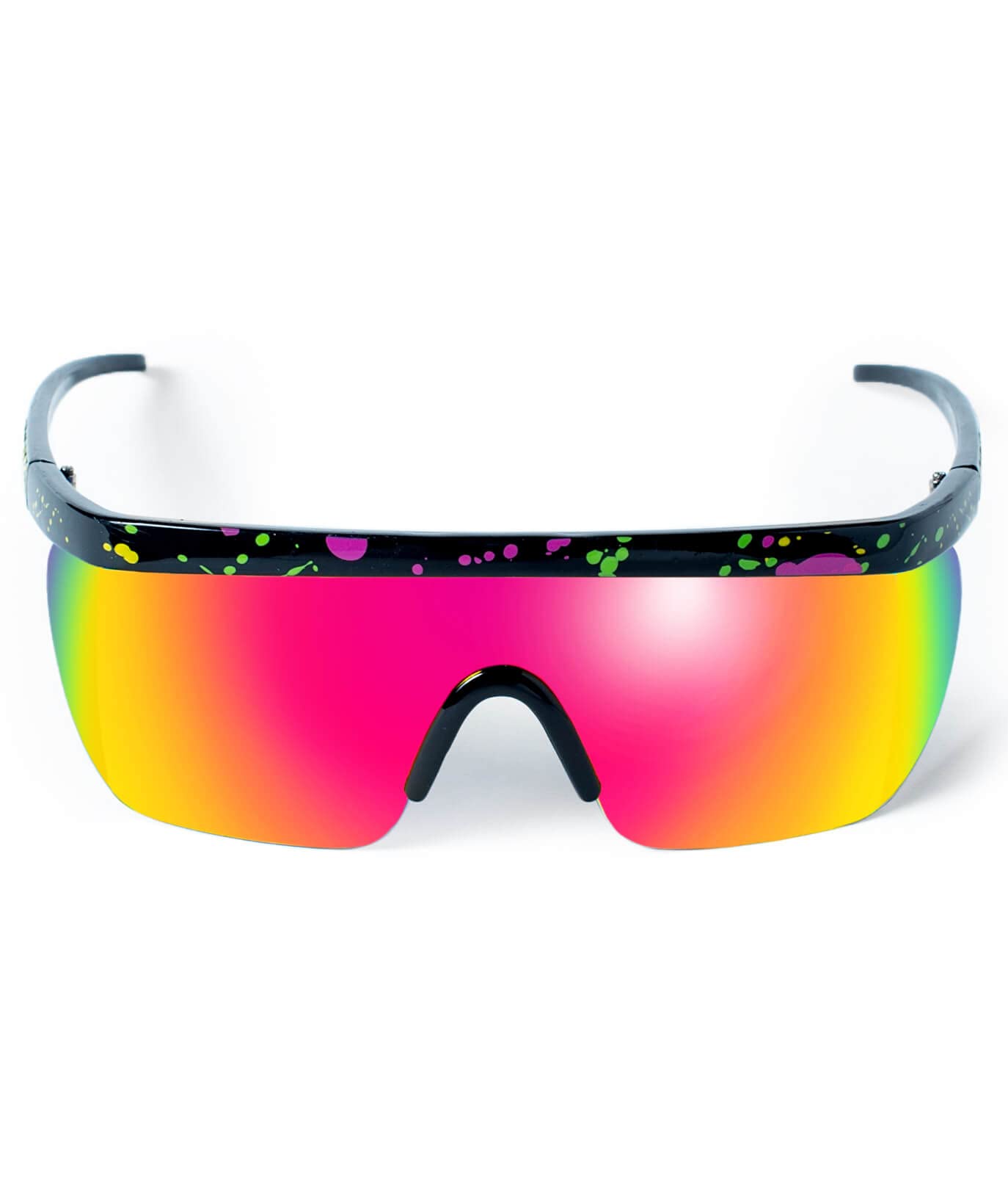 Tipsy Elves Black Neon Hundo P. Sport Style Reflective Sunglasses