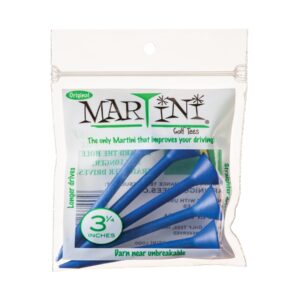 martini golf tees 3-1/4" durable plastic tees (5-pack), royal blue