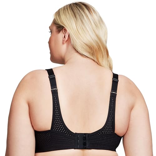 Full Figure Plus Size No-Bounce Camisole Elite Sports Bra Wirefree #1067 Black