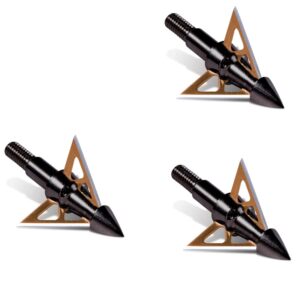 New Archery Products NAP Thunderhead Nitro 100 Grain Big Game Hunting Bow Crossbow Fixed Blade 3 Pieces Broadhead Set