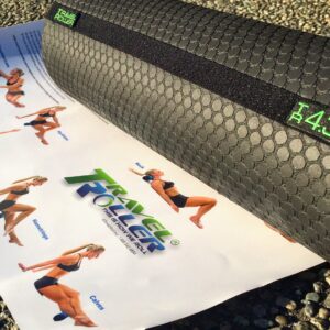 Travel Roller® Deluxe Foam Roller *Black* with Free Online Instructional Videos & Poster, Original (12.5" x 4.3")