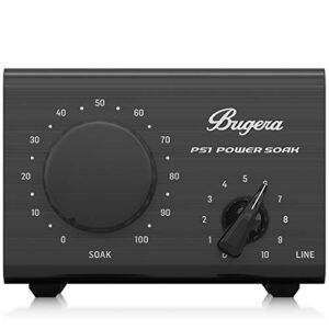 bugera power soak ps1 passive 100 watt power attenuator for guitar and bass amplifiers with emulated mic output