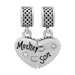 CharmSStory Mother Daughter Son Dangle Beads Charms for Bracelets (Mother Son)