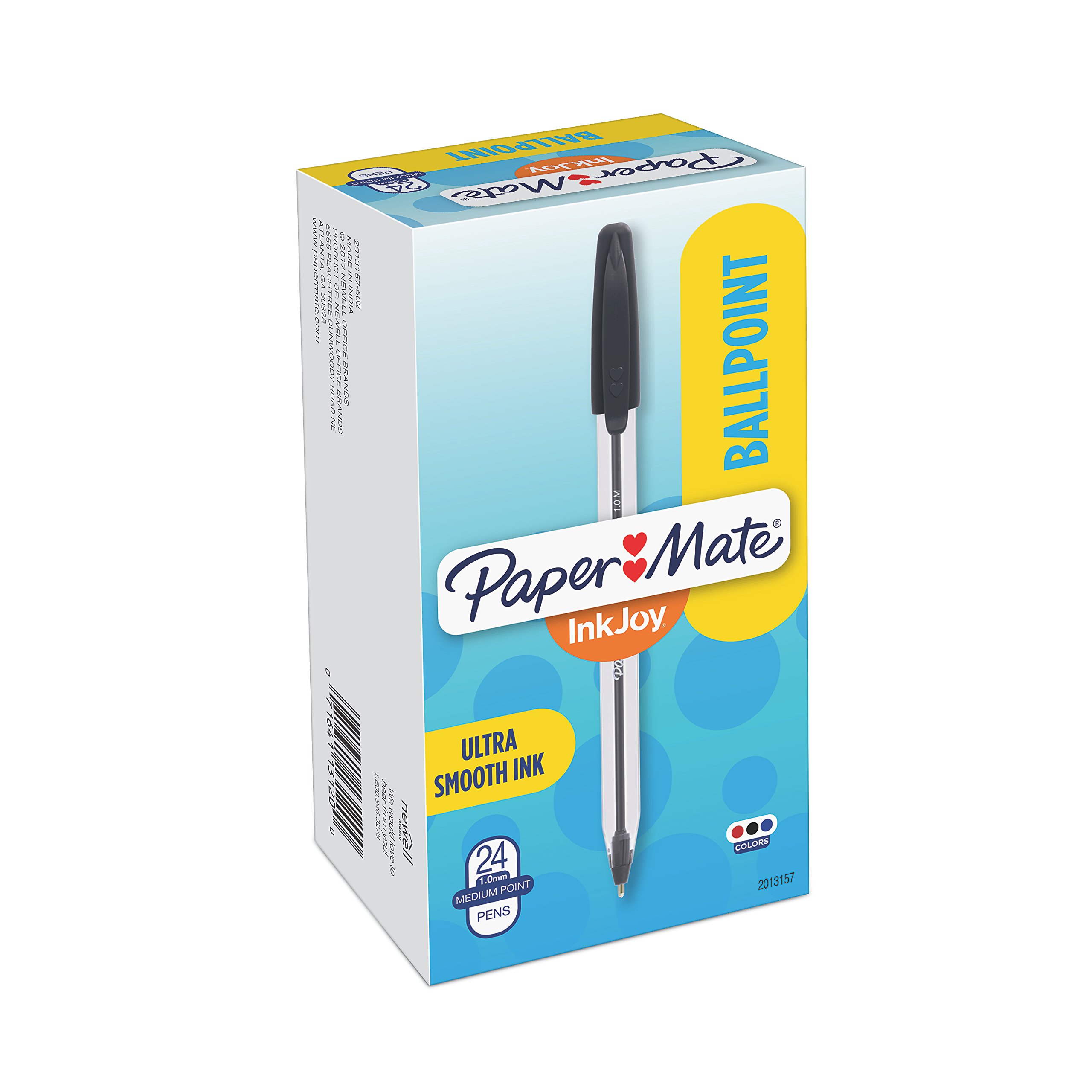 Paper Mate InkJoy 50ST Ballpoint Pens, Medium Point (1.0mm), Assorted Colors, 24 Count