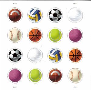 Have a Ball USPS Forever Stamps (1 Sheet of 16 Stamps)