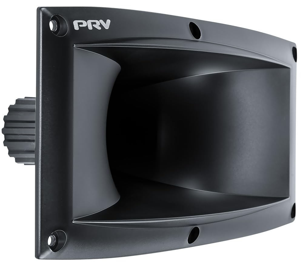 PRV AUDIO WG23-25 1 Inch Exit Waveguide for Wide Horizontal Dispersion - Black Color - 100° x 40° Nominal Coverage (Single)