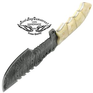 hunting knife Camel Bone 9.5'' Tracker knife Fixed Blade Handmade Damascus Steel Outdoors & Sports Camping Hunting Knife Prime Quality