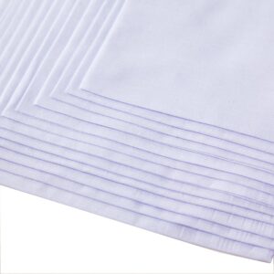 Ricosky Men's Pure White 100% Cotton Handkerchief