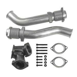 jdmspeed new turbo diesel with hardware bellowed up pipe kit replacement for ford f250 f350 f450 f550 super duty 7.3l 1999-2003 replace f4tz6k854f f4tz6k854c f81z6k854ea 679-005