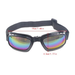 Kocome Foldable Safety Goggles for Ski Snowboard Motorcycle, Eyewear Glasses Eye Protection (Colorful)