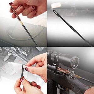 Gun Cleaning Kit Set Brushes Cleaner Set Tools Universal Butt Stock for 5.56mm, 20-25 Caliber Rifle Pistol Shotgun