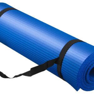 Bojing Yoga Mat, Thick NBR, Multipurpose, Multicolor Optional, with Carrying Bag and Strap, Blue