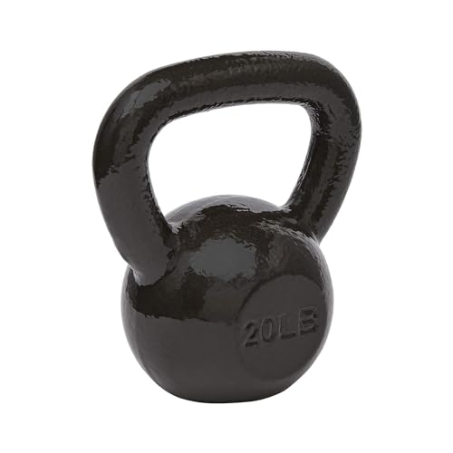 Amazon Basics Cast Iron Kettlebell, 20 pound, Black