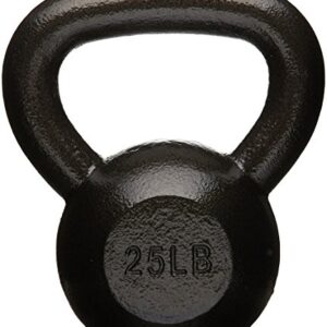 Amazon Basics Cast Iron Kettlebell, 25 pounds, Black