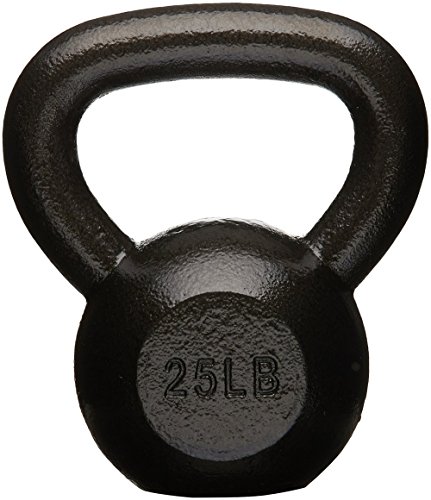 Amazon Basics Cast Iron Kettlebell, 25 pounds, Black