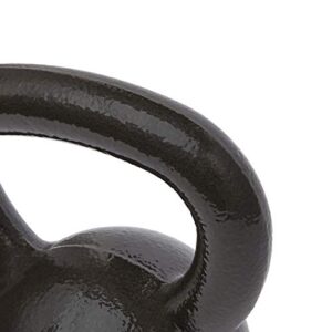 Amazon Basics Cast Iron Kettlebell, 25 pounds, Black