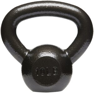 amazon basics cast iron kettlebell, 10 pounds, black