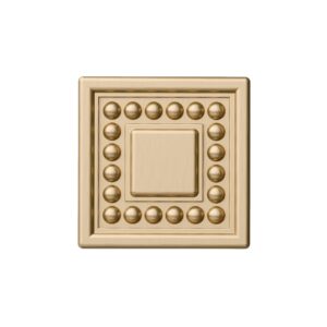 Richelieu Hardware BP87953333CHBRZ Torcello Collection 1 5/16-inch (33 mm) Beaded Champagne Bronze Transitional Square Cabinet and Drawer Knob for Kitchen, Bathroom, and Furniture