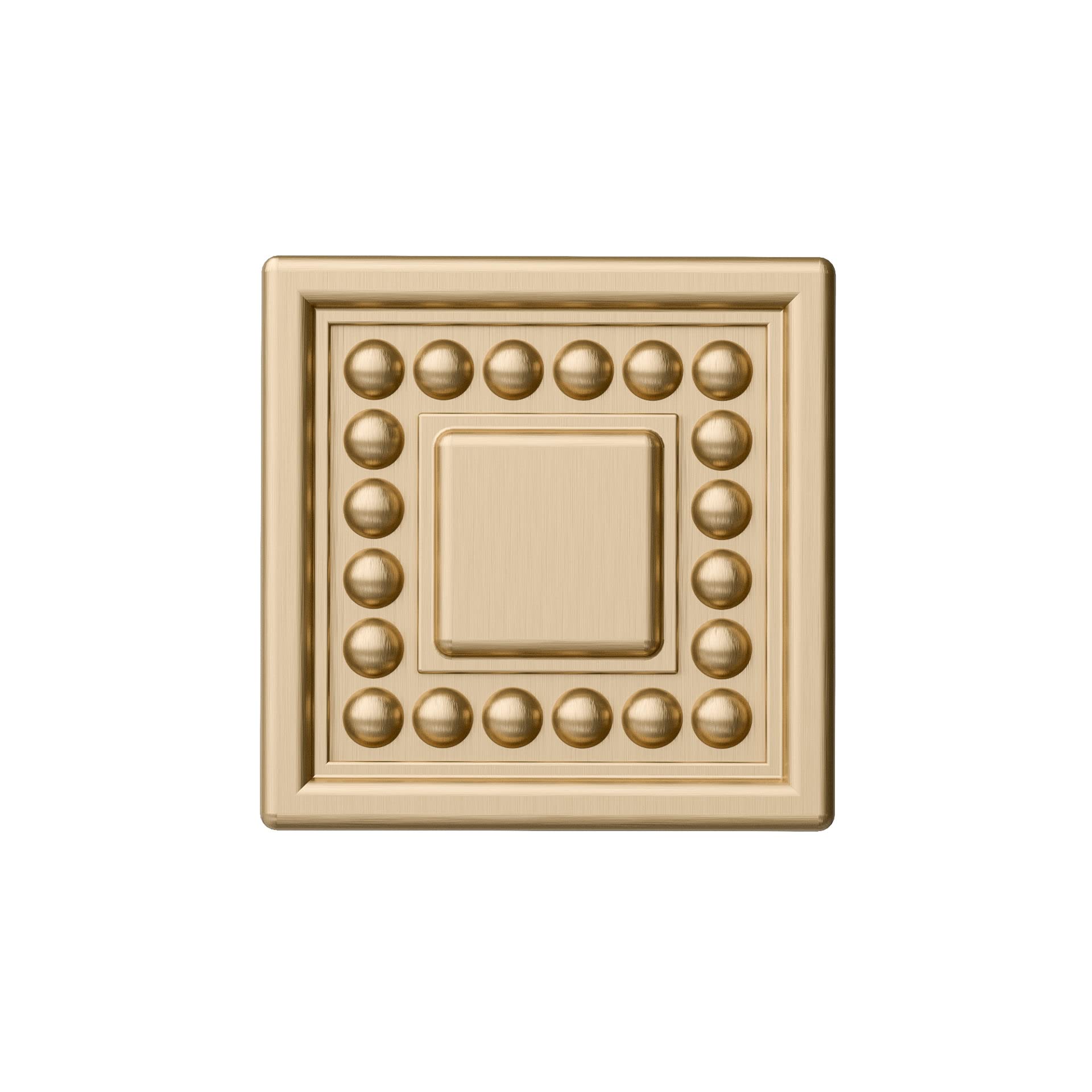 Richelieu Hardware BP87953333CHBRZ Torcello Collection 1 5/16-inch (33 mm) Beaded Champagne Bronze Transitional Square Cabinet and Drawer Knob for Kitchen, Bathroom, and Furniture