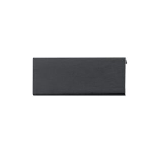 Richelieu Hardware BP989880990 Lincoln Collection 3 1/8-inch (80 mm) Center-to-Center Brushed Black Modern Cabinet and Drawer Edge Pull Handle for Kitchen, Bathroom, and Furniture