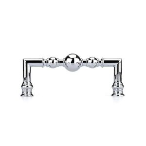 Richelieu Hardware BP878996140 Firenze Collection 3 3/4-inch (96 mm) Center-to-Center Chrome Traditional Round Cabinet and Drawer Pull Handle for Kitchen, Bathroom, and Furniture