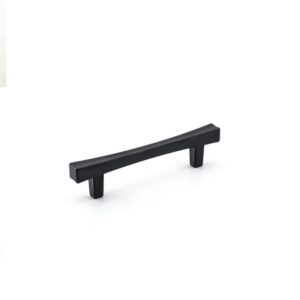 richelieu hardware bp722796900 westmount collection 3 3/4-inch (96 mm) center-to-center matte black transitional rectangular cabinet and drawer bar pull handle for kitchen, bathroom, and furniture