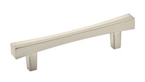 richelieu hardware bp722796195 westmount collection 3 3/4-inch (96 mm) center-to-center brushed nickel transitional rectangular cabinet and drawer bar pull handle for kitchen, bathroom, and furniture