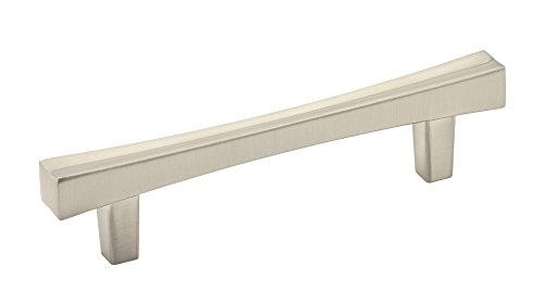 Richelieu Hardware BP722796195 Westmount Collection 3 3/4-inch (96 mm) Center-to-Center Brushed Nickel Transitional Rectangular Cabinet and Drawer Bar Pull Handle for Kitchen, Bathroom, and Furniture