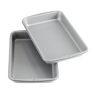 wilton recipe right non-stick biscuit and brownie pan, 11 in. x 7 in. (2-pack)