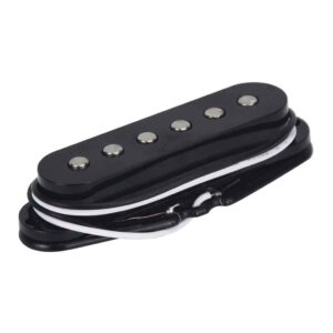 FLEOR Alnico 5 Strat Pickup Single Coil Pickups Guitar Neck/Middle/Bridge Pickup Black for Strat Squier Electric Guitar