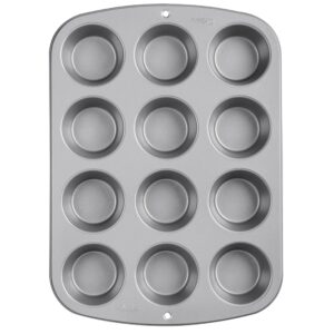 Wilton Recipe Right Non-Stick Standard Muffin Pan, Set of 2, 12-Cup, Steel