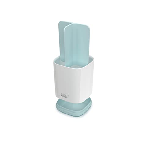 Joseph Joseph 70500 EasyStore Toothbrush Holder Bathroom Storage Organizer Caddy, Small, Blue