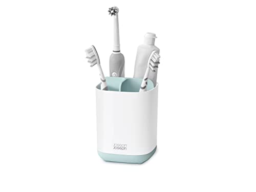 Joseph Joseph 70500 EasyStore Toothbrush Holder Bathroom Storage Organizer Caddy, Small, Blue