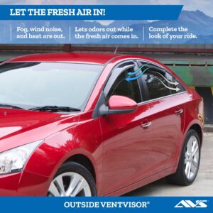 Auto Ventshade [AVS] Outside Mount Ventvisor / Rain Guards | Fits 2015 - 2024 Ford Edge - Smoke, 4 pcs. | 94930