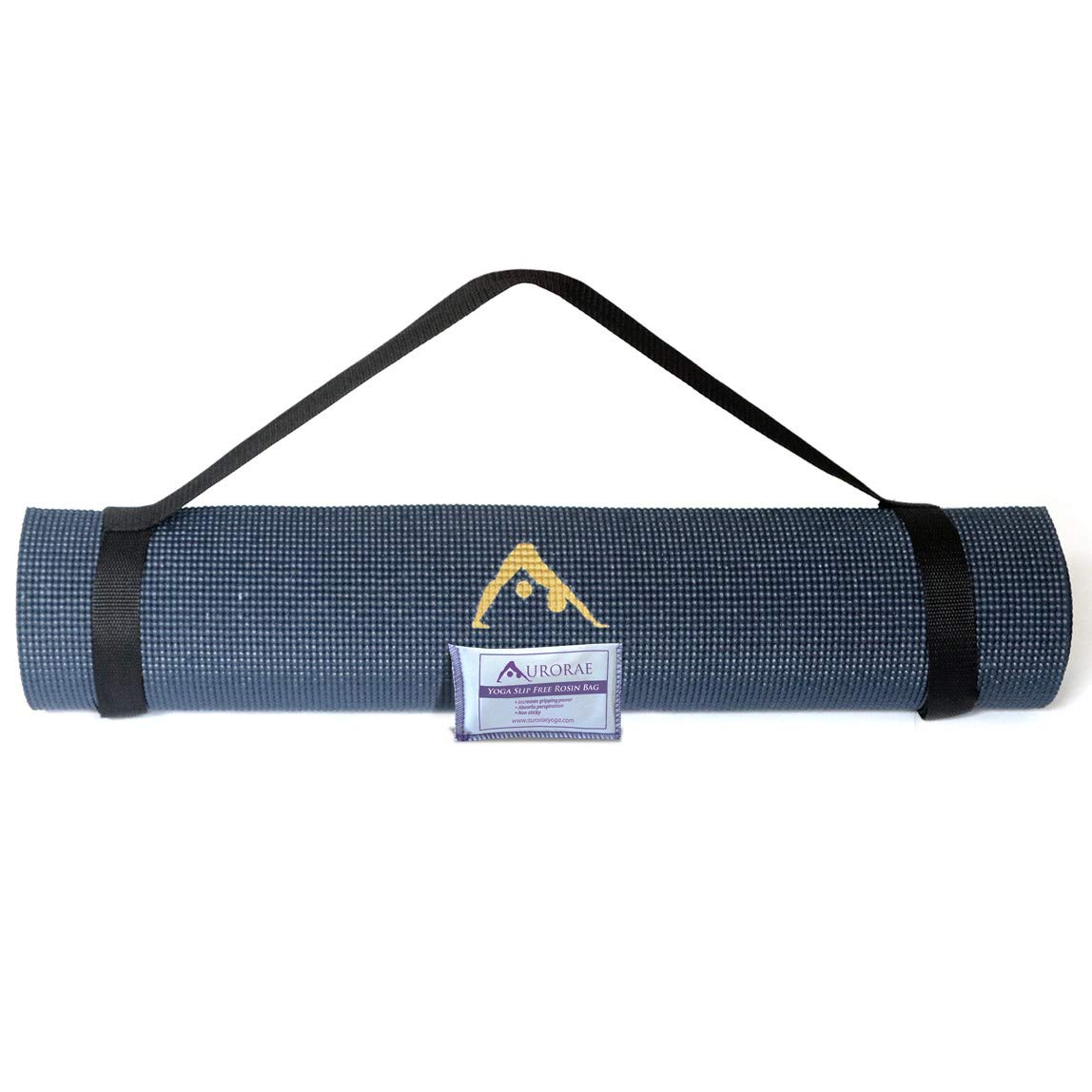 AURORAE ULTRA Extra Long 78" Extra Wide 26" Yoga Mat. Slip Free Rosin & Carry Strap included