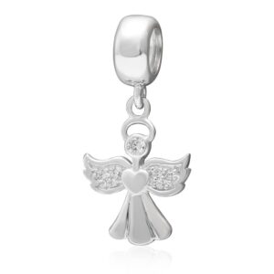 love angel charm 925 sterling silver wings beads for fashion charms bracelet & necklace