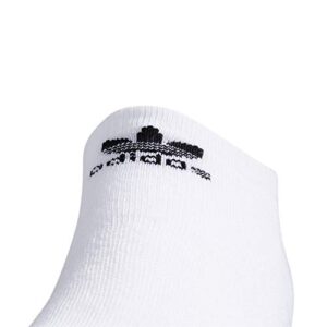 adidas Originals Trefoil No Show Socks (6-Pair), White, Large