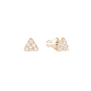 Swarovski Facet Swan Pierced Earrings Rose Gold-tone Plated 5358058