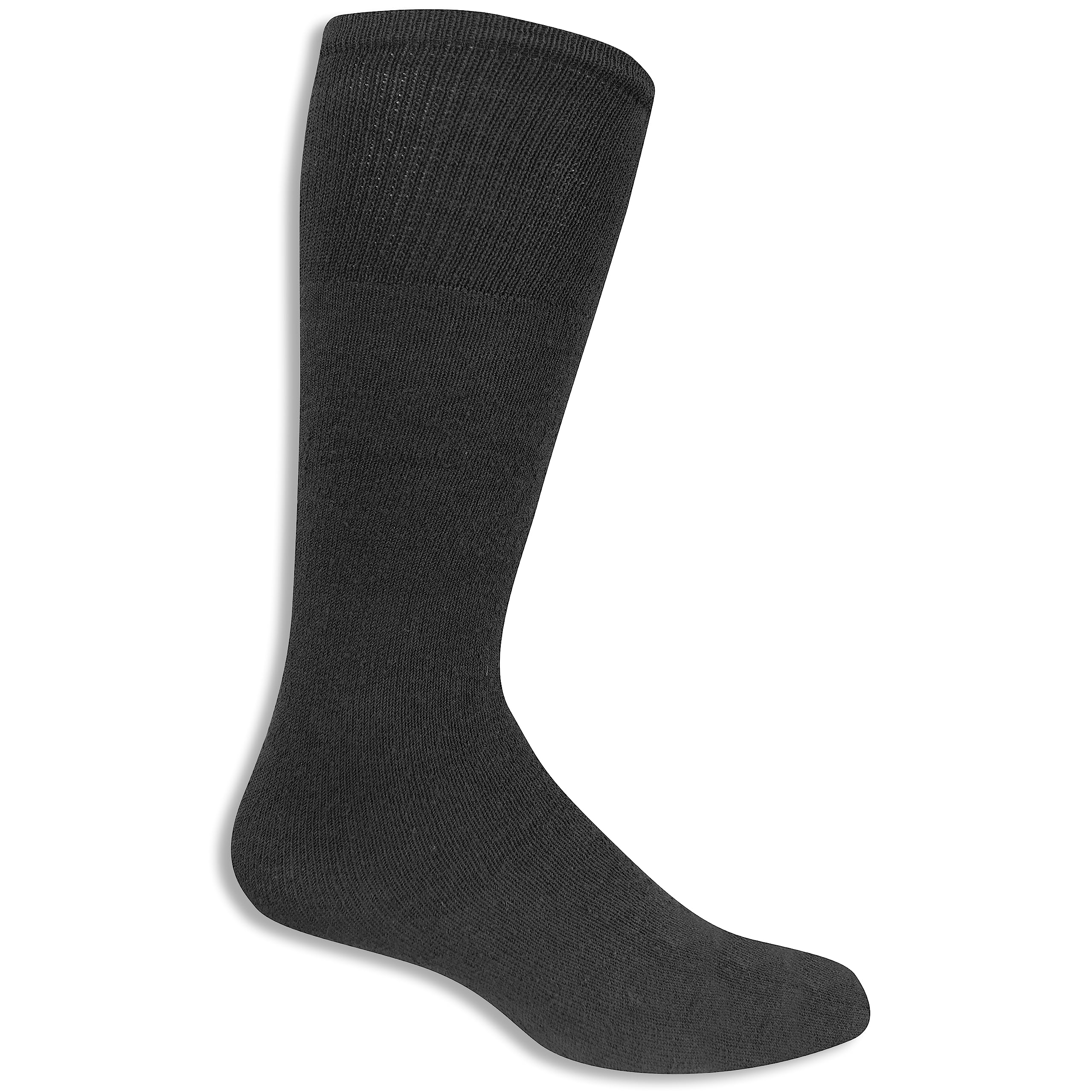 Fruit of the Loom Men's Work Gear Everyday Work Crew Socks (10 Pack), Black, Medium (6 - 12)