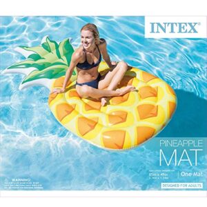 Intex 85 x 49 Inch Giant Inflatable One Person Pineapple Swimming Pool Float Mat