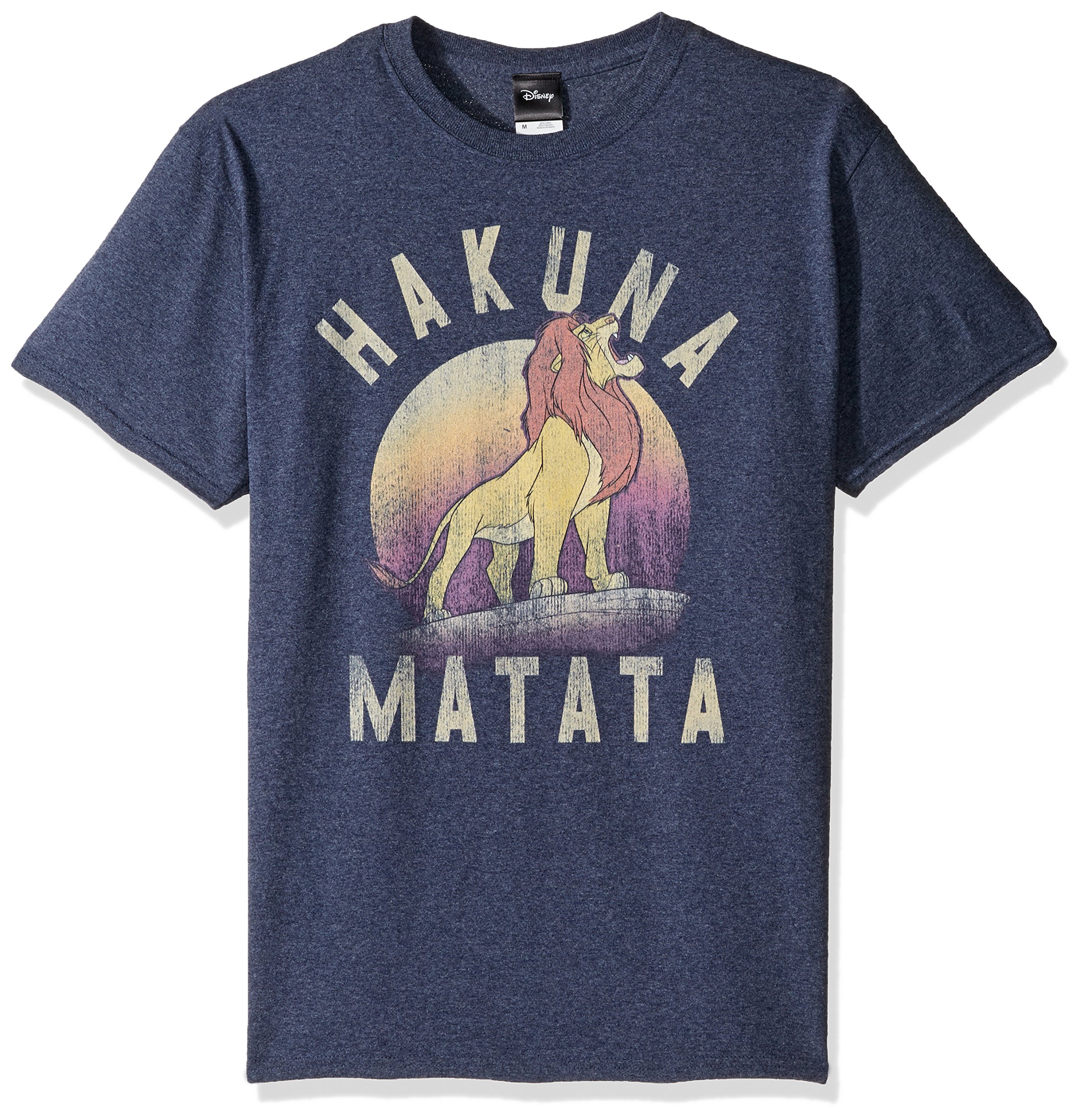 Disney Men's Lion King Simba Warrior Roar Graphic Tee, Navy Heather, XX-Large