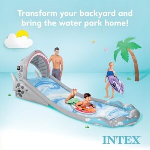 Intex Surf 'N Slide Inflatable 15 Foot Long Kids Outdoor Backyard Splashing Water Slide with 2 Surf Rider Floats and Built-in Water Sprayers