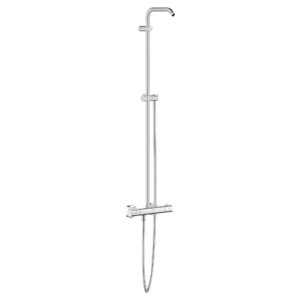 grohe 26421000 new tempesta shower system with thermostat for wall mount, starlight chrome