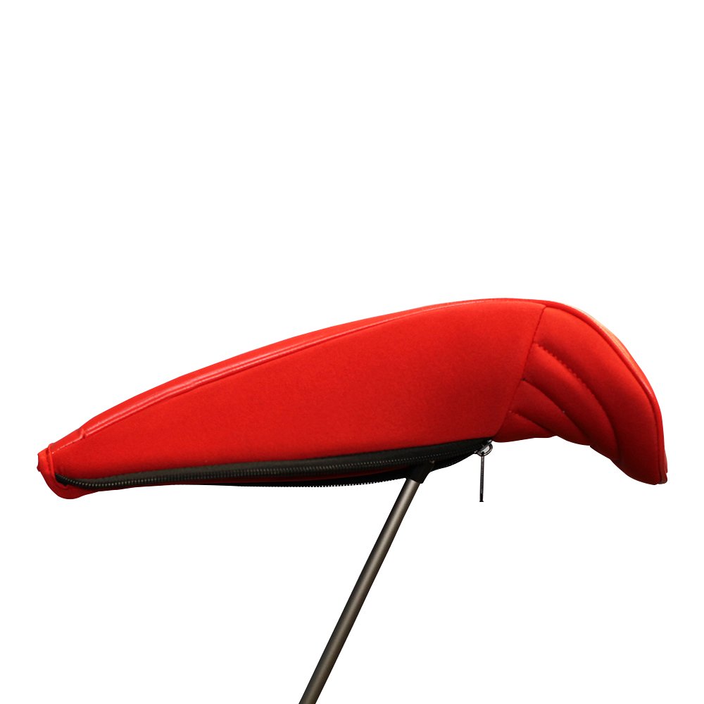 New Red Zipper #3 Wood Leatherette Neoprene Golf Club head cover Snug Fit for Woods up to 200cc Headcover prevents Scratching Chipping Clanking