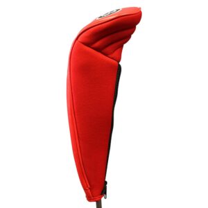 New Red Zipper #3 Wood Leatherette Neoprene Golf Club head cover Snug Fit for Woods up to 200cc Headcover prevents Scratching Chipping Clanking