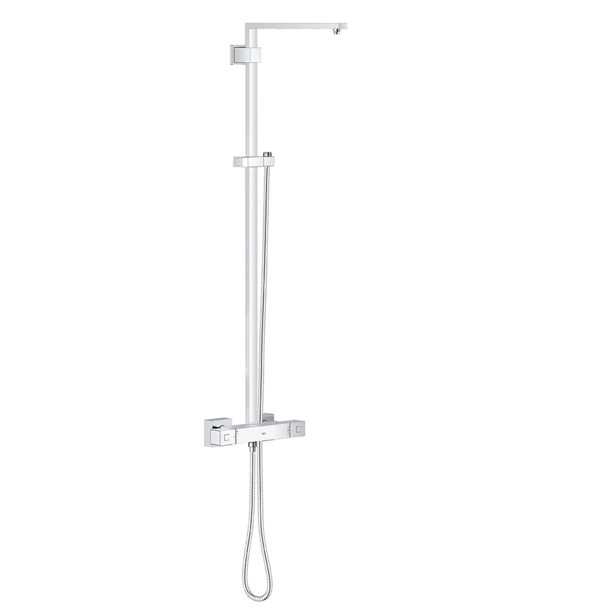 Grohe 26420000 Euphoria Cube Shower System with Thermostat for Wall Mount, Starlight Chrome