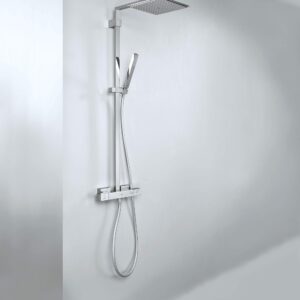 Grohe 26420000 Euphoria Cube Shower System with Thermostat for Wall Mount, Starlight Chrome